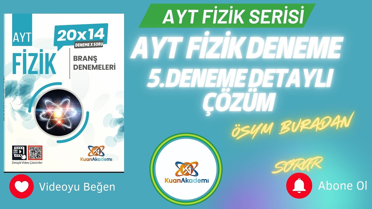 ÖSYM GÖRSE BUNU SORARDI! 🎯 AYT Fizik 5. Deneme Full Analiz (Kuan Akademi)