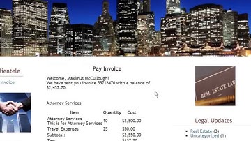 WordPress Web Invoicing and billing