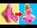 DIY BARBIE HACKS AND CRAFTS: Making Easy Clothes for Barbies Doll From Old Socks #2