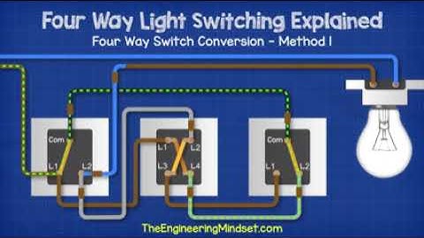 77 Four Way Switching Explained   How to wire 4 way intermediate light switch   YouTube