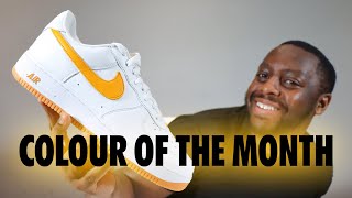 Air Force 1 Colour of the Month University Gold Sneaker Review QuickSchopes 533 Schopes FD7039 100