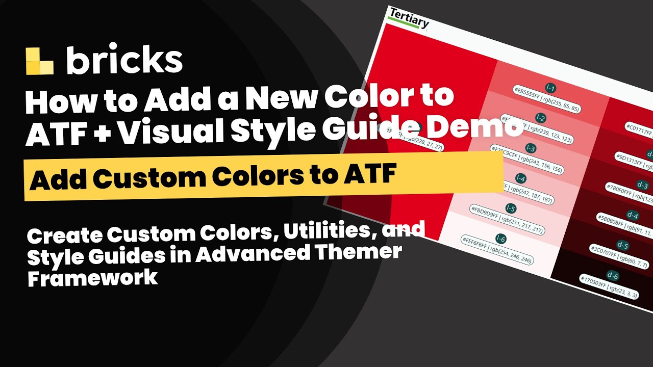 How to Add a New Color to ATF + Visual Style Guide Demo - YouTube