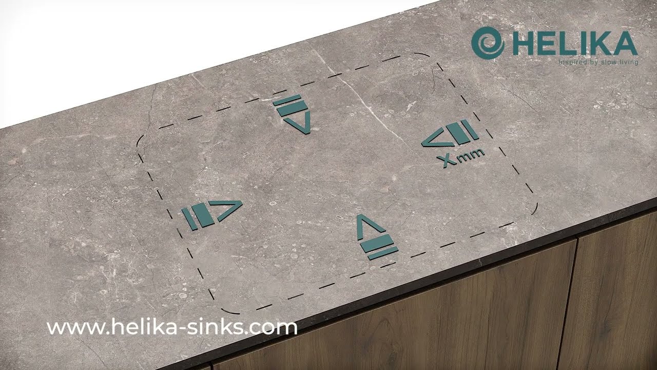 Undermounted kitchen sink installation