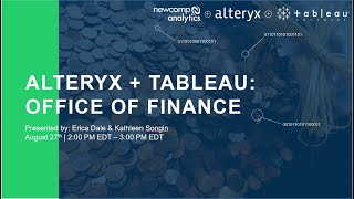 Alteryx + Tableau: Office of Finance
