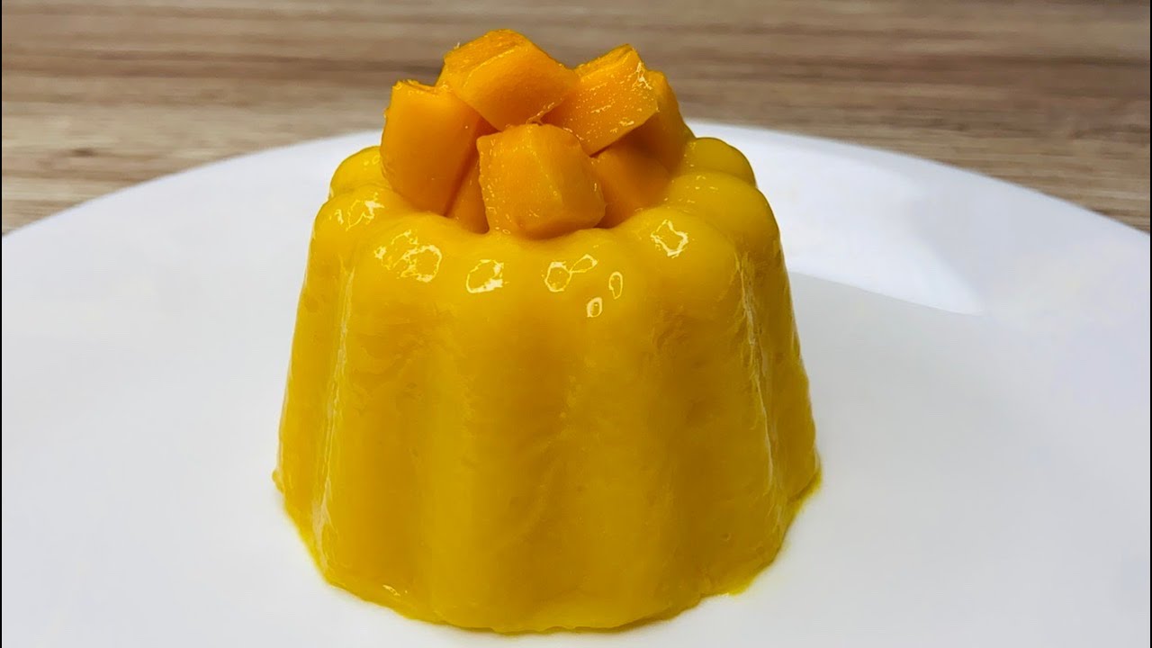 Mango Pudding - No Gelatine - No Agar Agar - Soft Creamy Pudding