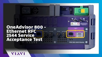 RFC 2544 Ethernet Service Activation Test