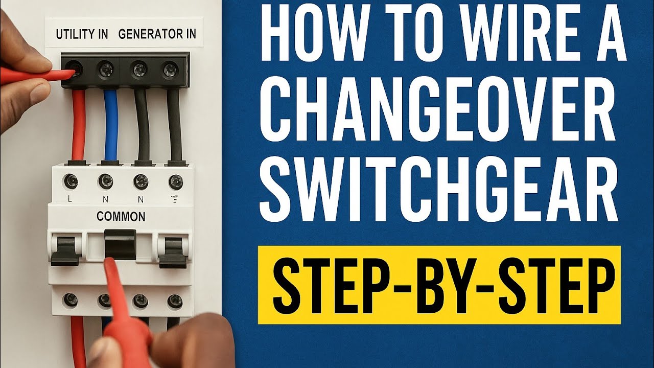 How to Wire a Changeover Switchgear | Step-by-Step Tutorial (Mains to ...