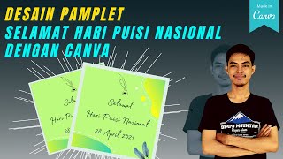 Desain Pamplet Selamat Hari Puisi Nasional  dengan canva screenshot 1