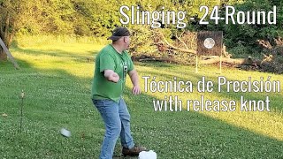Slinging 24-Round - Técnica de Precisión w/ release knot - Filtered water ice balls!