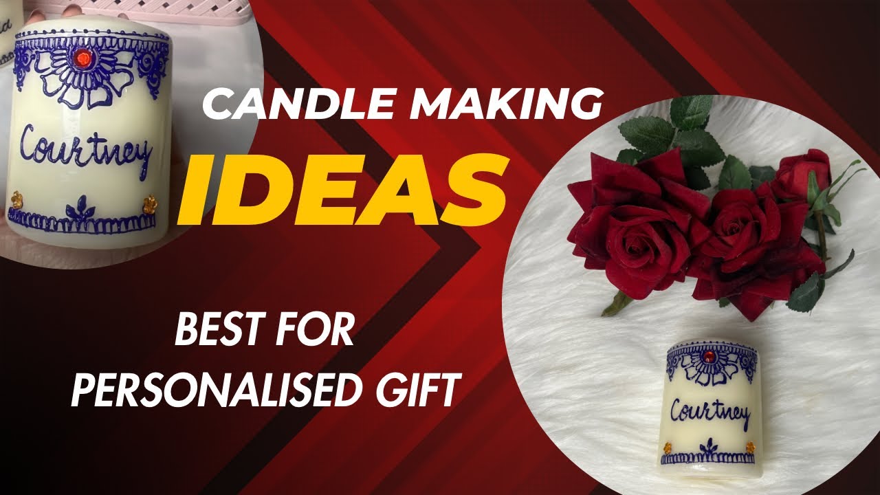 Candle making ideas, how to decor a candle, Henna candle, personalised