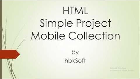 HTML Project - Simple Mobile Store Website 01 in Hindi / Urdu (with Source Code)