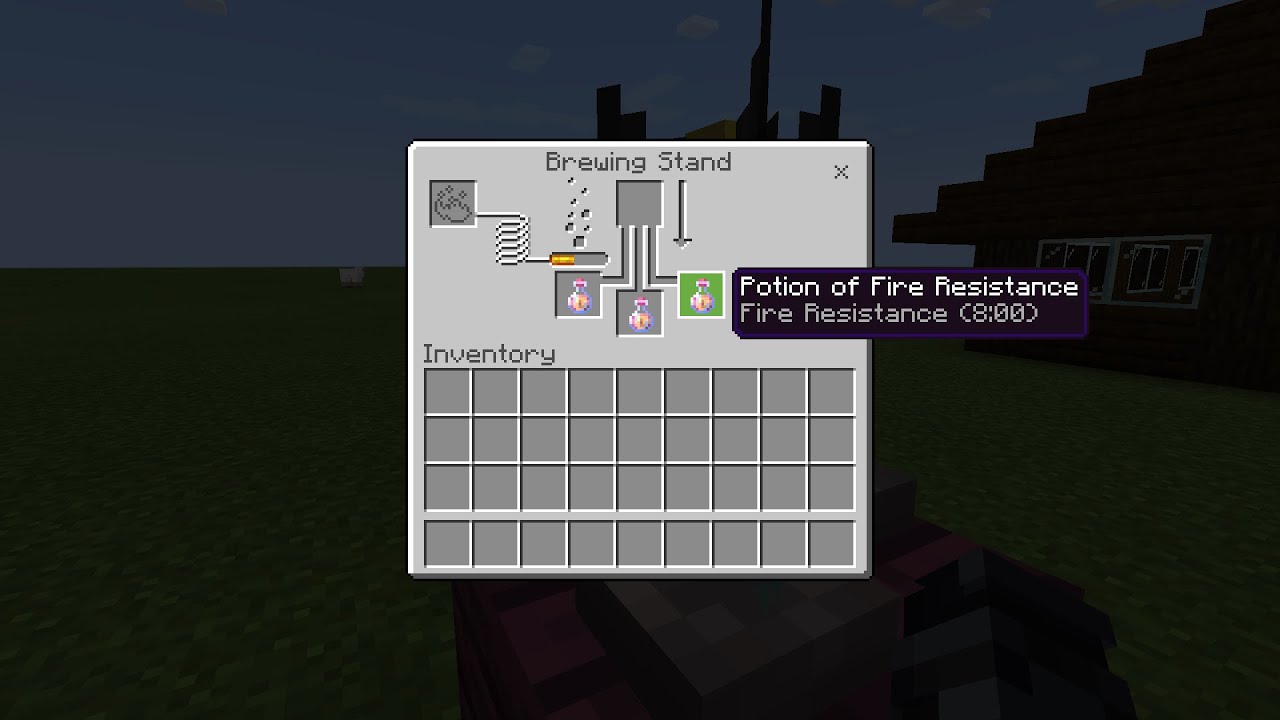 How to make a potion of Fire Resistance in Minecraft - YouTube