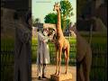 Pakistani Craftsman Carving a Wooden Giraffe 🦒#giraffe #ai #artwork #shorts #shortsvideo #fyp #for