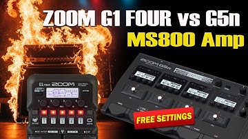 Zoom G1 Four vs G5n MS800 Amp - Marshall-style tone Free Settings