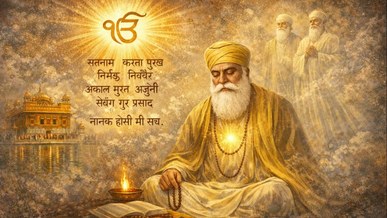 Mool Mantar Jaap 🙏 Ik Onkar Satnam | Guru Nanak Dev Ji Divine Meditation & Simran