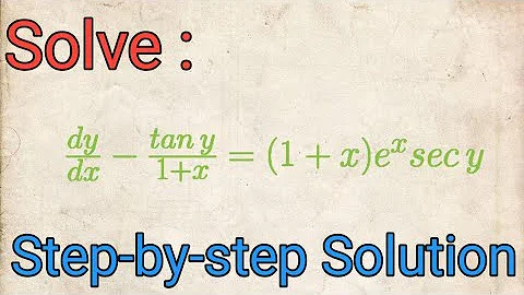 Solve: dy/dx - tan y/1+x=(1+x)e^x sec y || First order ODE || Differential equation||