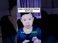 Stream to TikTok Using OBS Virtual Camera #obs #tiktoklive #shorts