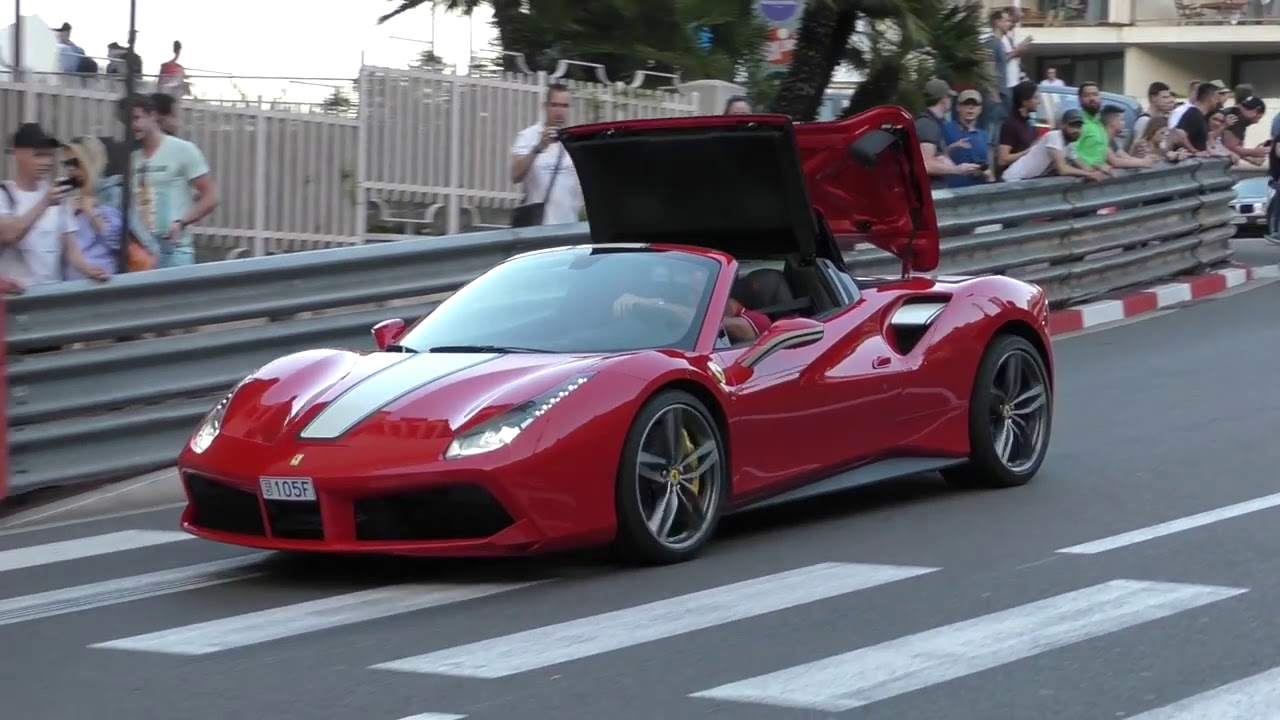 Ferrari 488 Spider Opening Roof While Driving Youtube