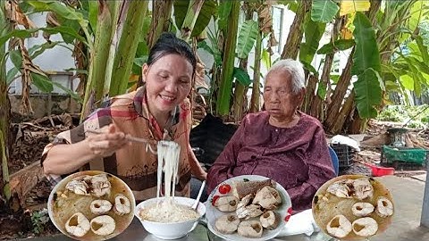 Bà lão 101 tuổi ăn sáng 1 tô bún nước lèo cá lóc đồng | Món ăn dân giã quê miền Tây đậm đà thơm ngon