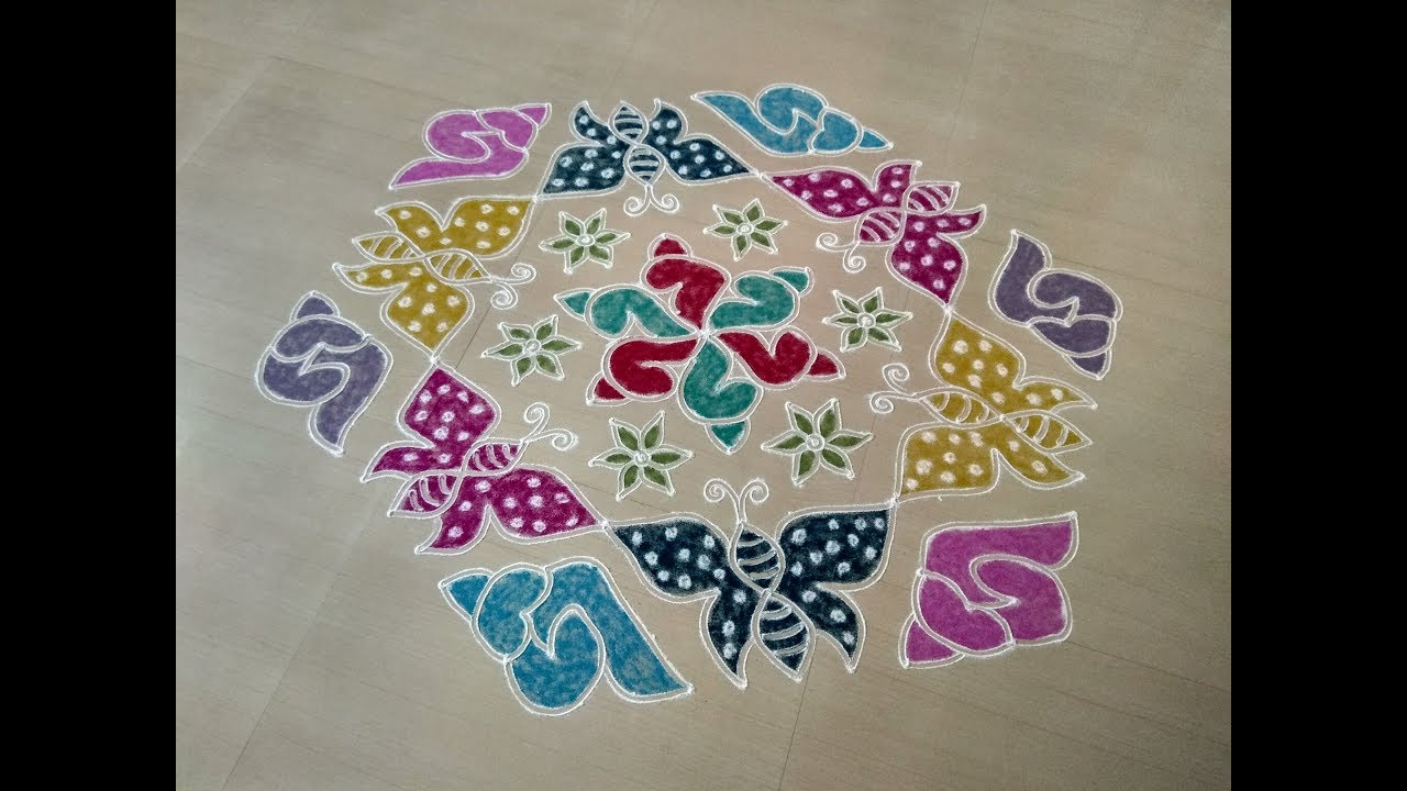 Featured image of post Butterfly Rangoli Designs With Dots Rangoli designs with a dot is individual contrasted with the typical direct game plan
