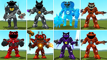 NEW SMILING CRITTERS VS ALL MECHA TITAN SMILING CRITTERS   POPPY PLAYTIME CHAPTER 4 In Garry