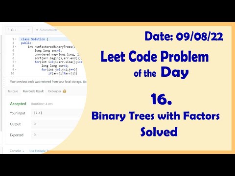 Binary Trees With Factors || Leetcode Daily Challenge
