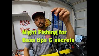 Night Time Bass Fishing Tips & Secrets  I   Fishing Soft Plastics for Big Bass at Night