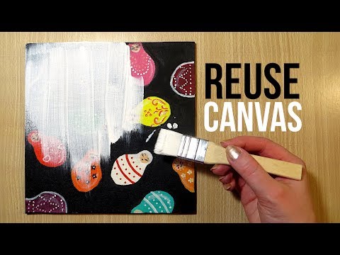How to REUSE an Old Canvas Painting