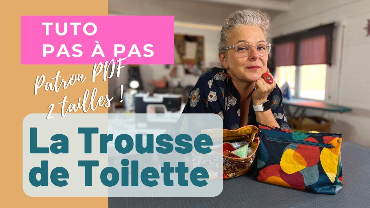 Trousse de toilette XXL pour homme, cousue main selon le tuto de L