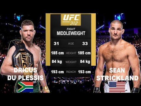 Dricus Du Plessis vs Sean Strickland fight footage