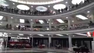 bneVideo 0820 Belarus protests crowd singing in a shopping mall in central Mins August 25