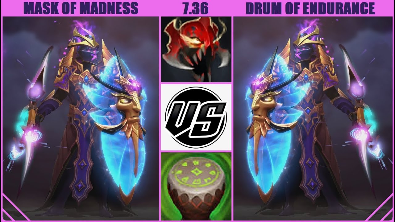 I AM SILENCER MASK OF MADNESS vs DRUM OF ENDURANCE DOTA DEMO YouTube