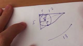 Find the inradius of a 5,12,13 triangle (Exercise)