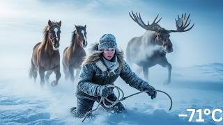Trapped in a Deadly Blizzard at –71°C Woman Rescues Her Horses From Ice Collapse