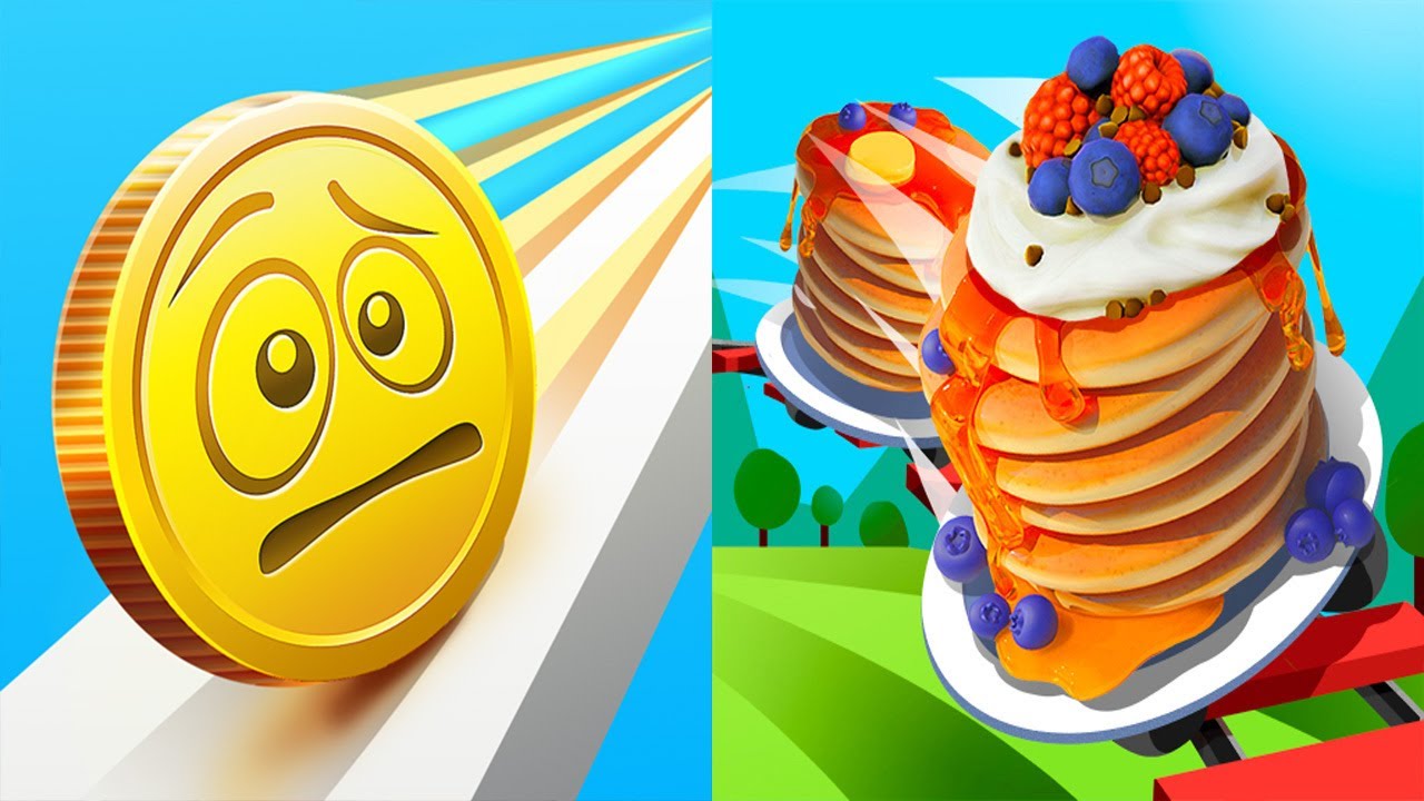 Coin Rush VS Pancake Run - All Levels Android iOS Gameplay #1