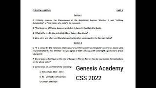 CSS European History Paper | European History CSS 2022 past paper | screenshot 3