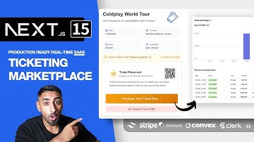 🔴 Lets build a Ticket Marketplace SAAS with NEXT.JS 15 (Convex, Stripe Connect, Clerk, Tailwind, TS)
