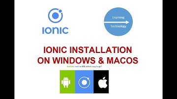 ionic framework installation on windows or macos