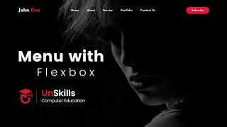 Menu with Flexbox | HTML &amp; CSS Navbar Tutorial♥️