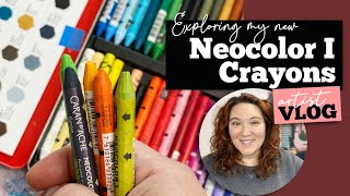 Unboxing And Testing My New Caran D&#39;ache Crayons - Art Vlog 13