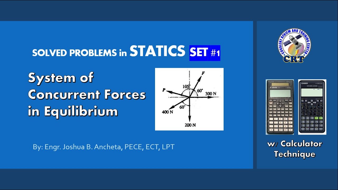 Solved Problems in STATICS | w/ Calculator Technique | Set 1 - YouTube