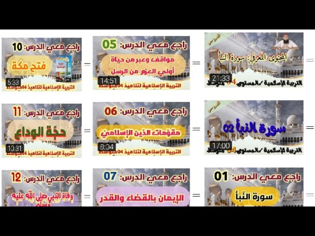 تجمعوا ... هديتي لتلاميذ #04متوسط (هنّيتك من مادة التربية الإسلامية)