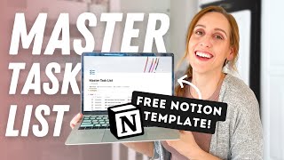 My Complete Notion Task Management System | FREE Master Task List Template