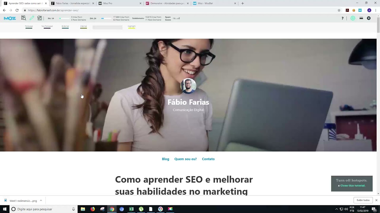 Tutorial MOZBAR - Aula 23 - Tutorial de SEO