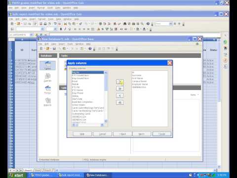 Using open office base