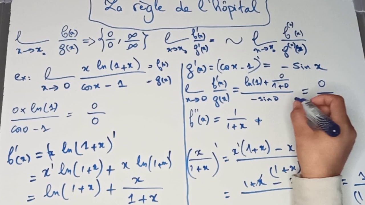 Analyse 1 calcul de limite utilisant la règle de l’Hôpital + exemples — free download
