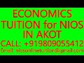 ECONOMICS TUITION for NIOS IN AKOT- SECONDARY &amp; SENIOR SECONDARY- MATHEMATICS, SCIENCE, PHYSICS