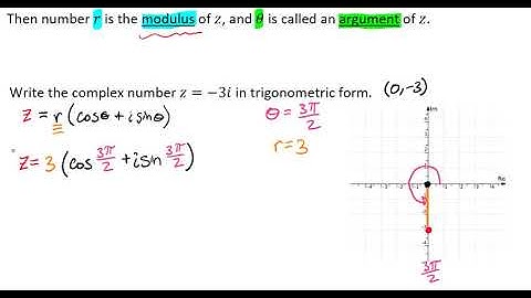 Write the Complex Number in Trigonometric Form Video