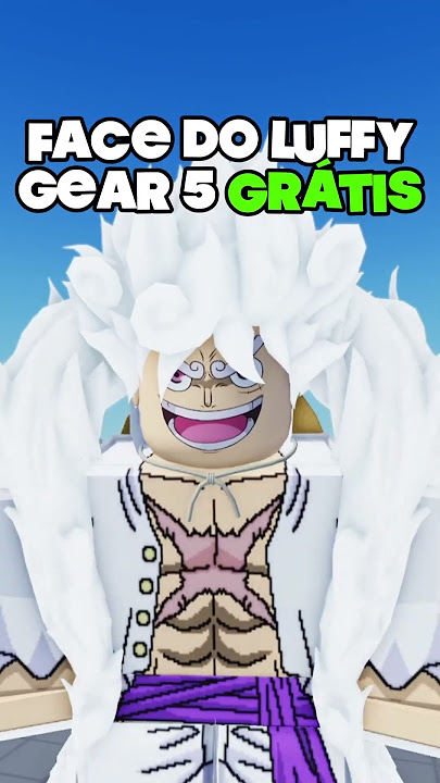 Rosto do Luffy Gear Five Gratis no Roblox #Roblox #Luffy #Gear5 #itemg