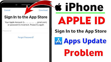 Sign In To The App Store Your Apple Account Or Password Incorrect||Sign In To The App Store Problem